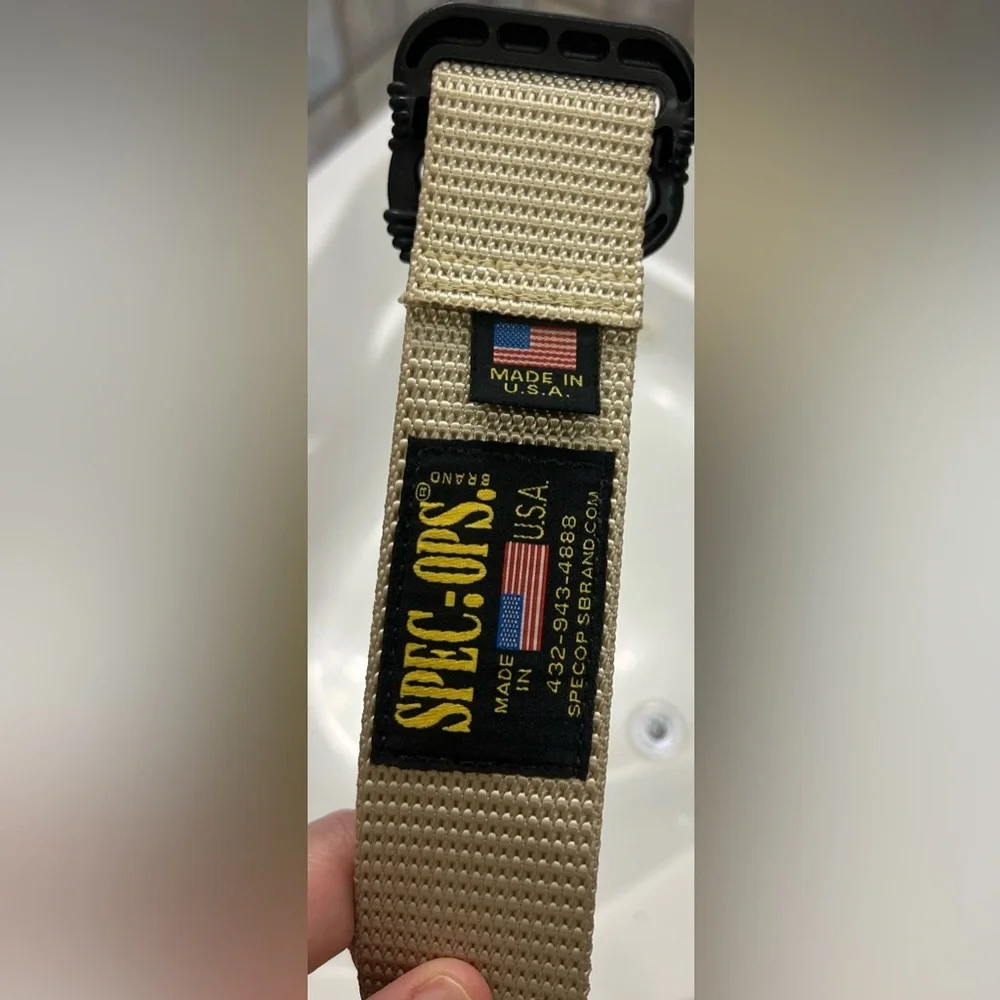 Spec Ops Rigger's Utility Belt Size 38 (45 Inches) Tan Nylon Military Adjustable